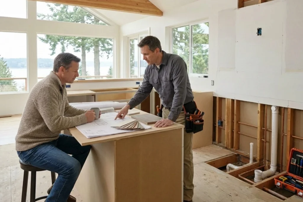 Early plumbing planning before kitchen or bath remodel in Bainbridge Island